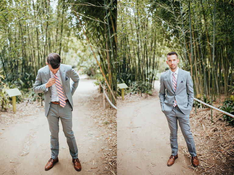 groom in garden